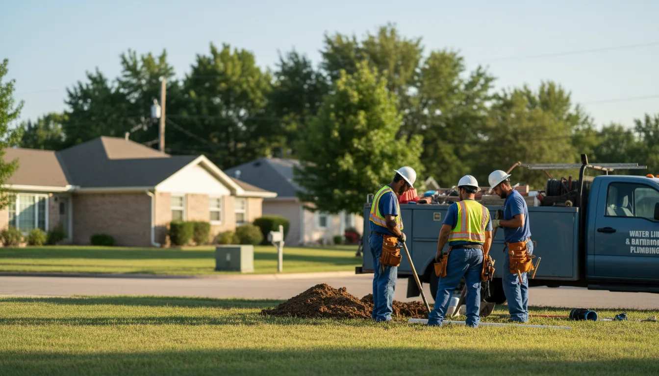 Residential water line and bathroom plumbing service in East Dover, VT